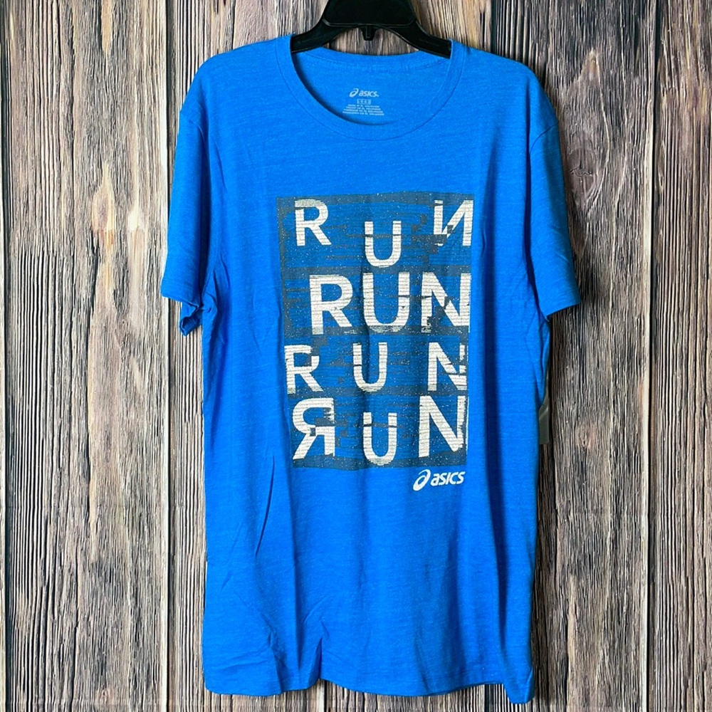 ASICS T-SHIRT Size L/G Color Blue new with tags